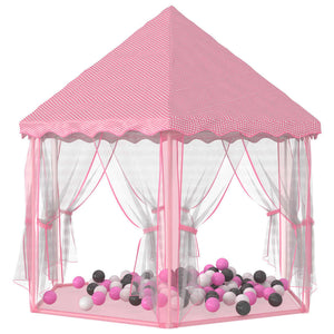 Tenda da Gioco Principessa con 250 Palline 133x140 cm Rosa 3107714