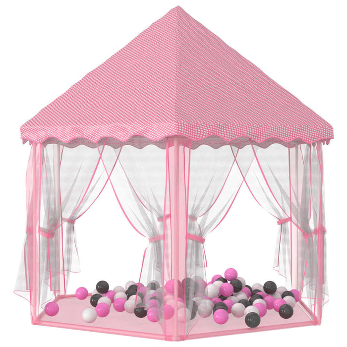 Tenda da Gioco Principessa con 250 Palline 133x140 cm Rosa 3107714