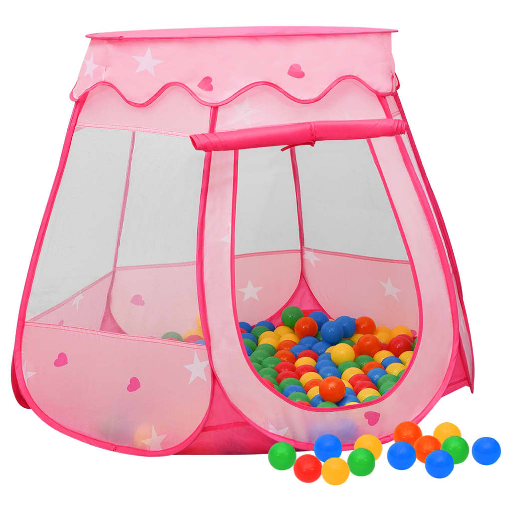 Tenda da Gioco per Bambini Rosa con 250 Palline 102x102x82 cm