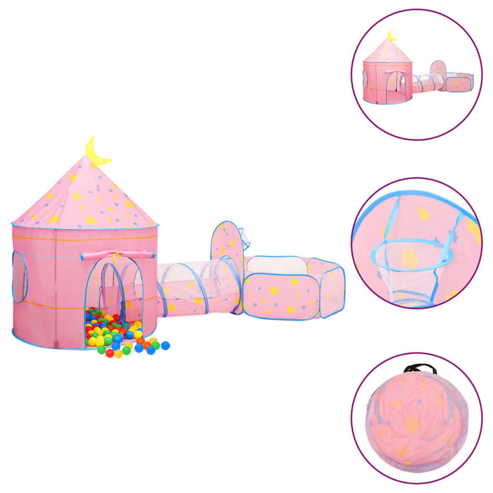 Tenda da Gioco per Bambini Rosa con 250 Palline 301x120x128 cm