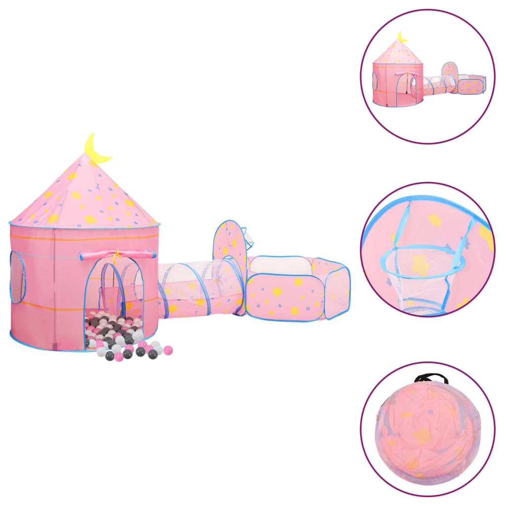 Tendada Gioco per Bambini Rosa con 250 Palline 301x120x128 cmcod mxl 78655