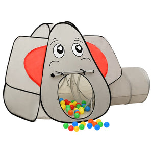 Tenda Gioco Bambini Elefante Grigio 250 Palline 174x86x101 cm