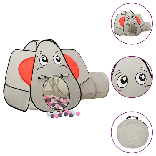 Tenda Gioco Bambini Elefante Grigio 250 Palline 174x86x101 cm cod mxl 72621