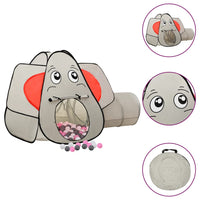 Tenda Gioco Bambini Elefante Grigio 250 Palline 174x86x101 cm 3107741