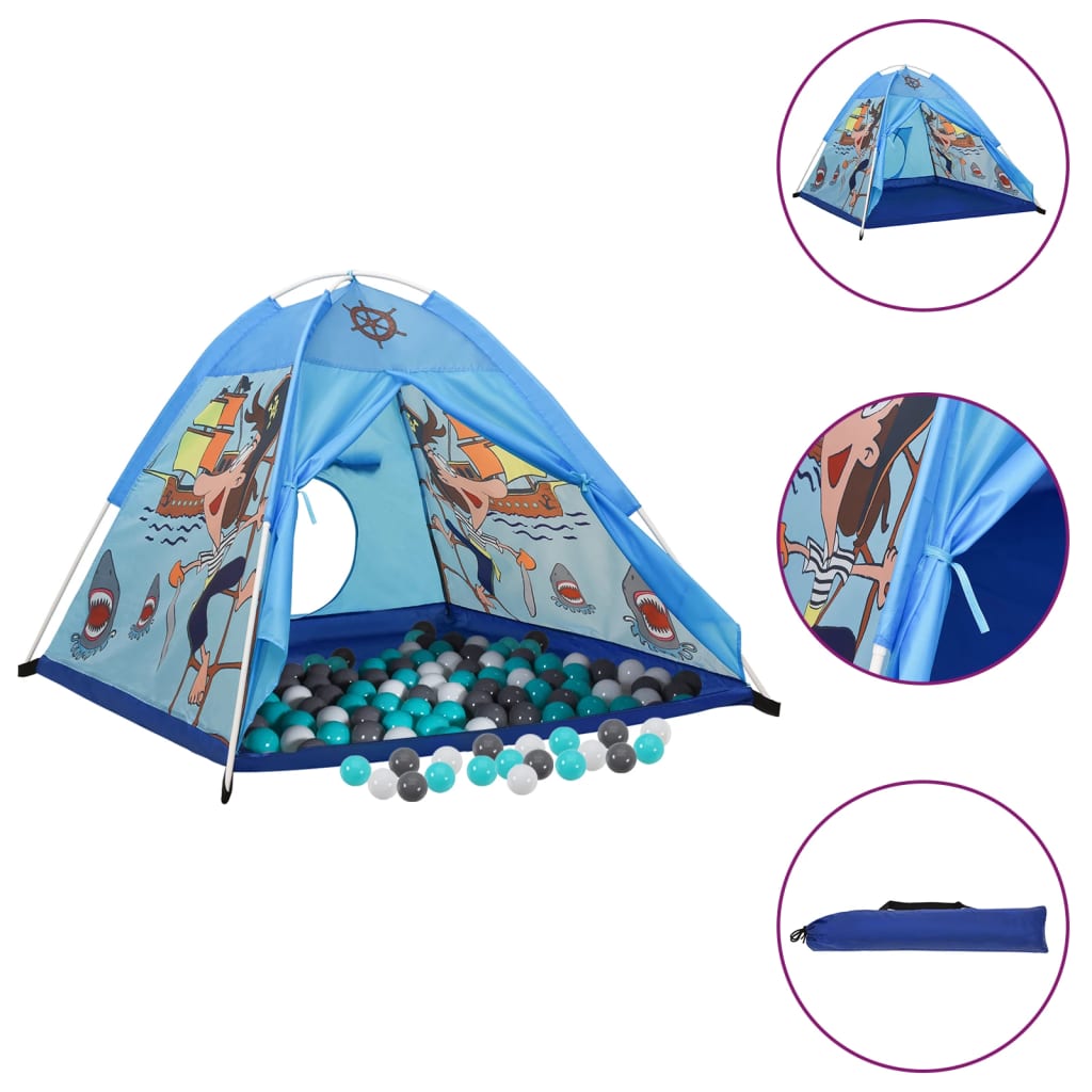 Tenda da Gioco per Bambini Blu con 250 Palline 120x120x90 cm cod mxl 76505