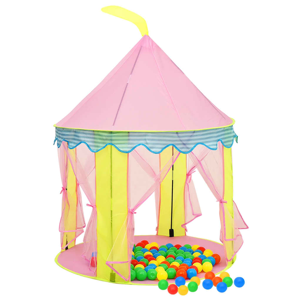 Tenda da Gioco per Bambini Rosa con 250 Palline 100x100x127 cm 3107745