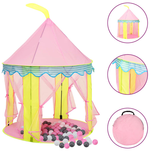 Tenda da Gioco per Bambini Rosa con 250 Palline 100x100x127 cm cod mxl 72731