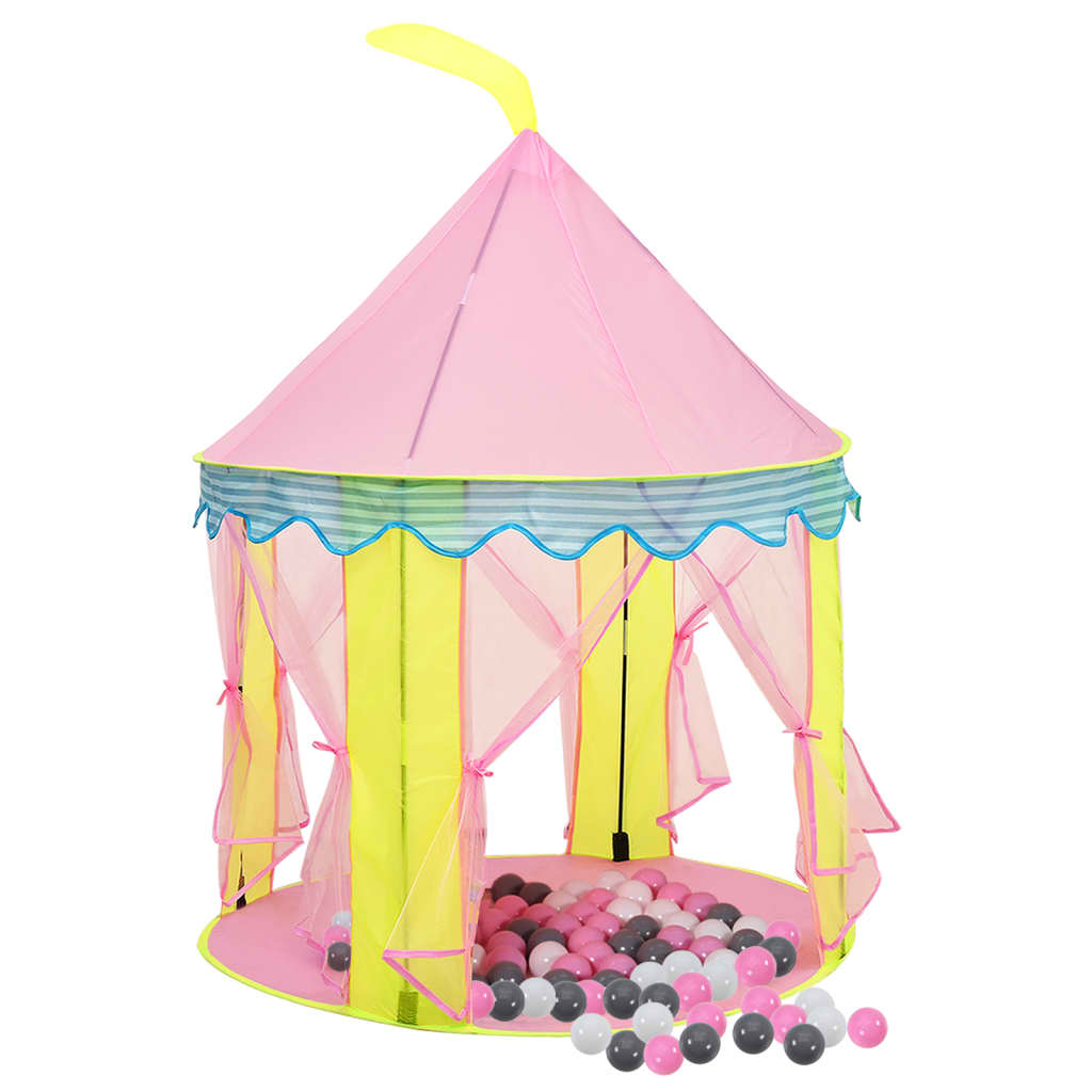 Tenda da Gioco per Bambini Rosa con 250 Palline 100x100x127 cm 3107747