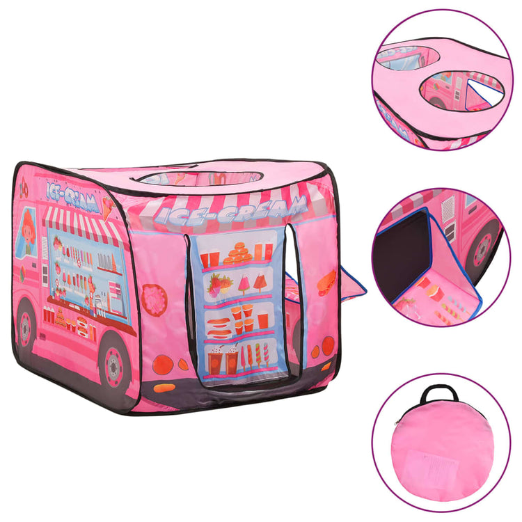 Tenda da Gioco per Bambini Rosa con 250 Palline 70x112x70 cm