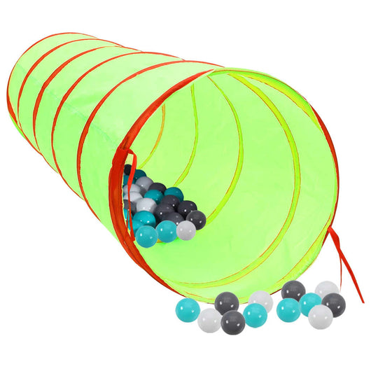 Tunnel da Gioco per Bambini 250 Palline Verde 175 cm Poliestere cod mxl 76524