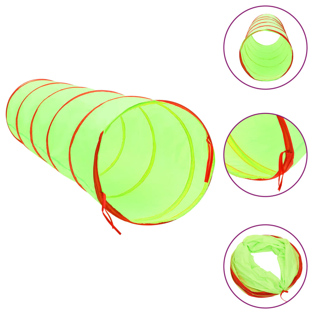 Tunnel da Gioco per Bambini 250 Palline Verde 175 cm Poliestere cod mxl 72632