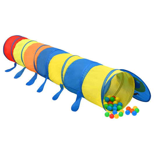 Tunnel Gioco Bambini 250 Palline Multicolore 245 cm Poliestere