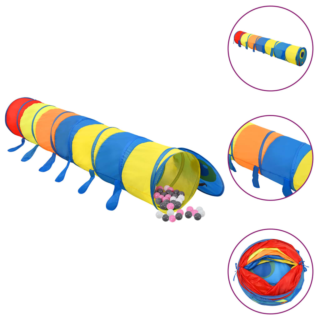 Tunnel Gioco Bambini 250 Palline Multicolore 245 cm Poliestere cod mxl 77836