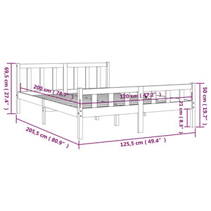 Giroletto senza Materasso Ambrato in Legno Massello 120x200 cm 810674