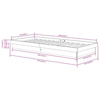 Giroletto Miele in Legno Massello 75x190 cm 2FT6 Small Single cod mxl 57053