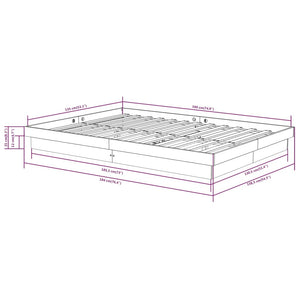 Giroletto Miele in Legno Massello 135x190 cm 4FT6 Double 819950