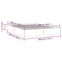 Giroletto Nero in Legno Massello 200x200 cm 820026