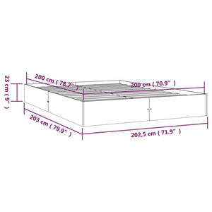 Giroletto Nero in Legno Massello 200x200 cm 820026