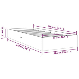 Giroletto in Legno Massello 90x190 cm 3FT Single cod mxl 63488