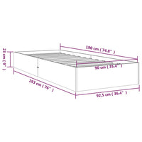 Giroletto in Legno Massello 90x190 cm Single 820067