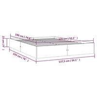 Giroletto Grigio in Legno Massello 135x190 cm 4FT6 Double cod mxl 57398