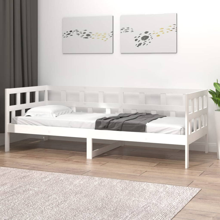 Dormeuse in Legno Massello di Pino Bianco 90x200 cm cod mxl 63139