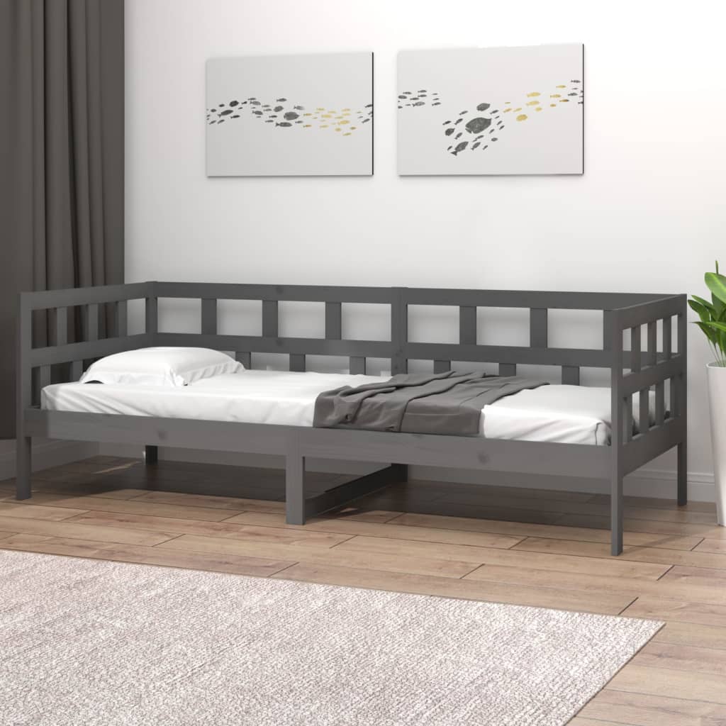 Dormeuse in Legno Massello di Pino Grigio 90x190 cm cod mxl 64495