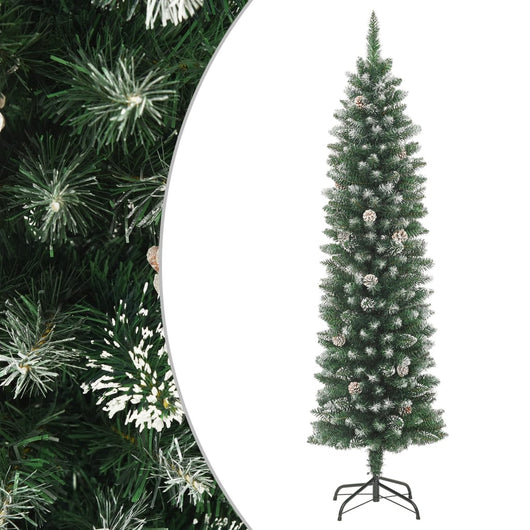 Albero di Natale Artificiale Sottile con Base 120 cm PVC 345164