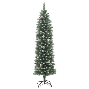 Albero di Natale Artificiale Sottile con Base 180 cm PVC 345166