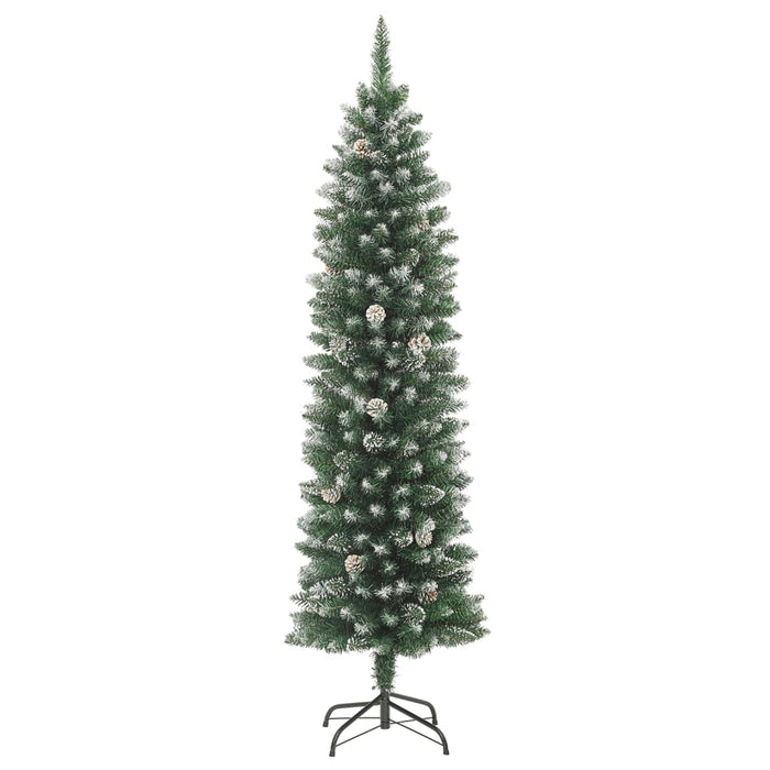 Albero di Natale Artificiale Sottile con Base 210 cm PVC cod mxl 22138