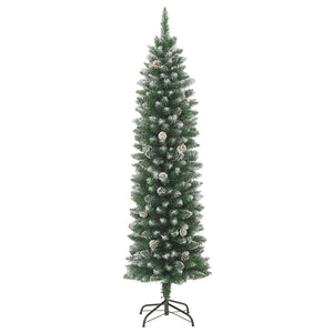 Albero di Natale Artificiale Sottile con Base 240 cm PVC 345168