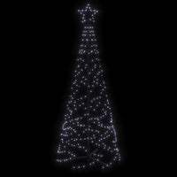 Albero di Natale a Cono Bianco Freddo 200 LED 70x180 cm 343502