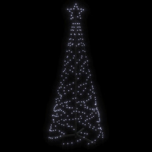 Albero di Natale a Cono Bianco Freddo 200 LED 70x180 cm 343502