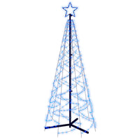 Albero di Natale a Cono Blu 200 LED 70x180 cm 343503