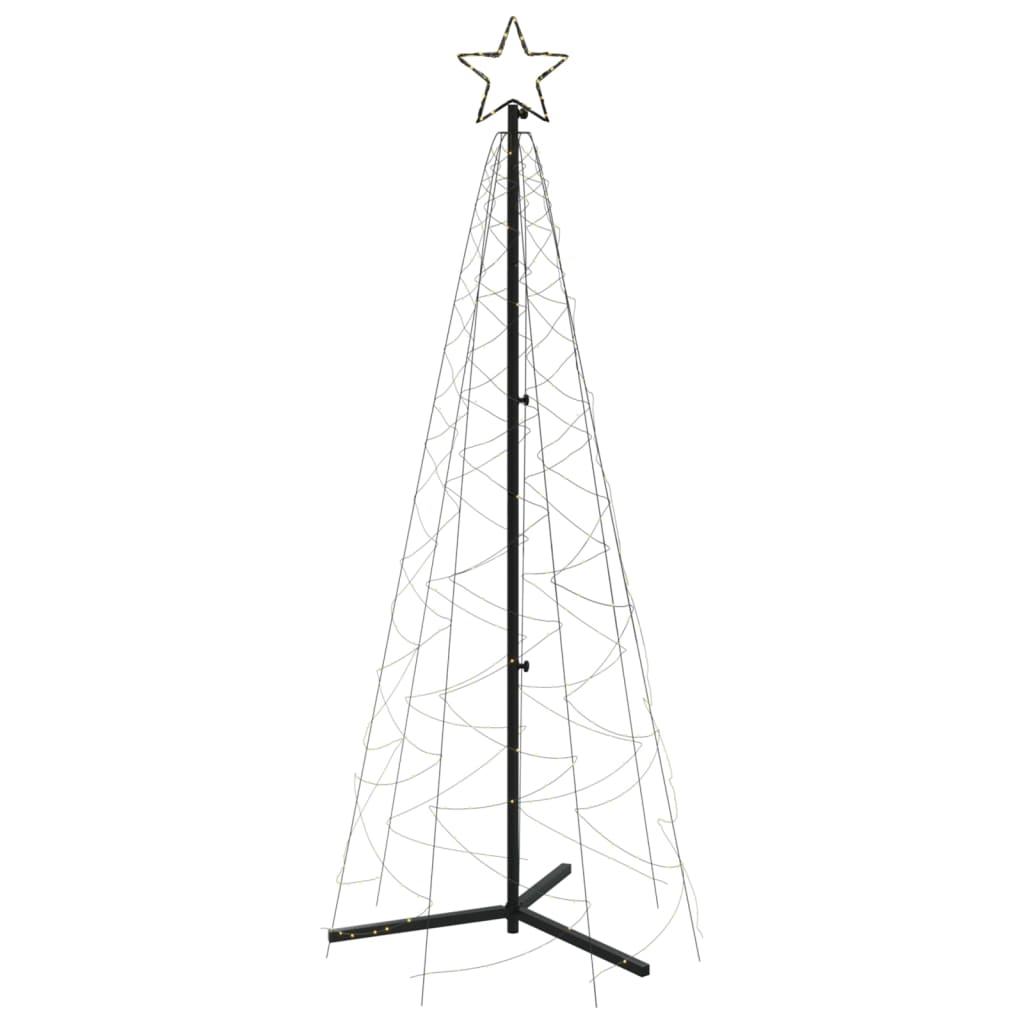 Albero di Natale a Cono Bianco Caldo 200 LED 70x180 cm cod mxl 58576