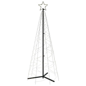 Albero di Natale a Cono Bianco Caldo 200 LED 70x180 cm cod mxl 58576