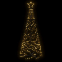 Albero di Natale a Cono Bianco Caldo 200 LED 70x180 cm cod mxl 58576