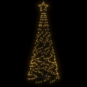 Albero di Natale a Cono Bianco Caldo 200 LED 70x180 cm cod mxl 58576