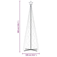 Albero di Natale a Cono Blu 500 LED 100x300 cm 343507