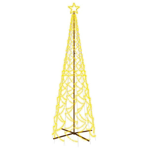 Albero di Natale a Cono Bianco Caldo 500 LED 100x300 cm 343509