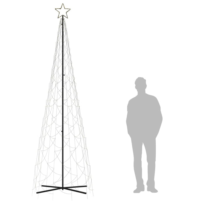 Albero di Natale a Cono Bianco Caldo 500 LED 100x300 cm 343509