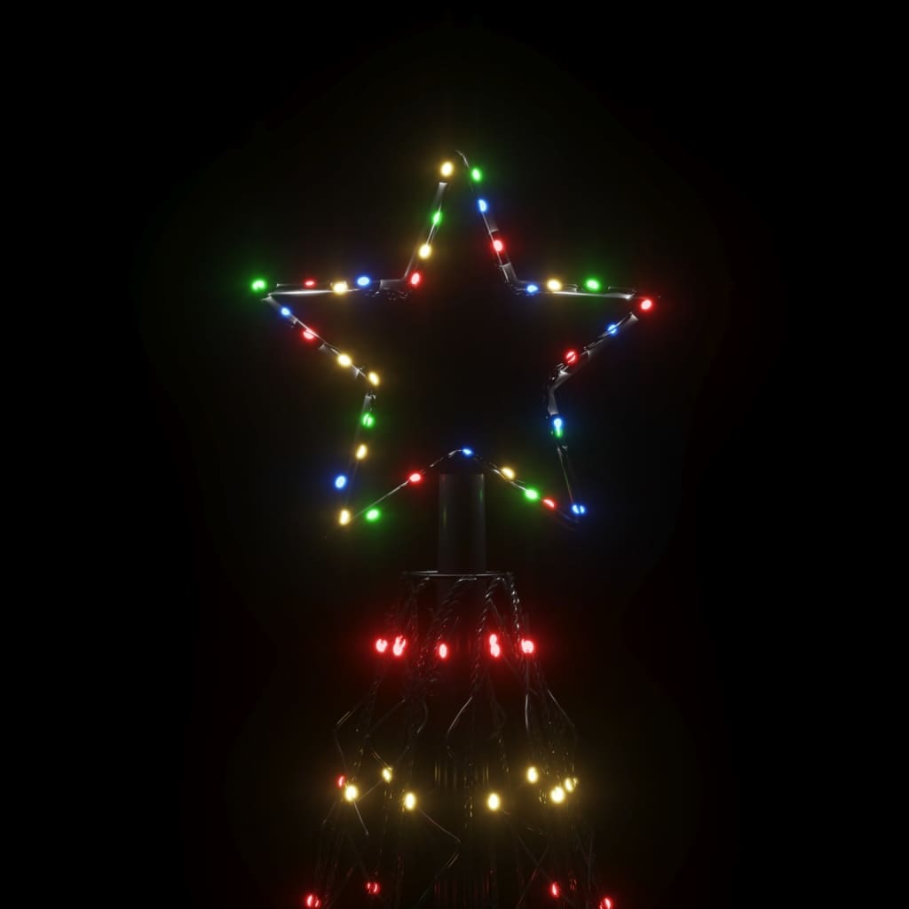 Albero di Natale a Cono Colorato 1400 LED 160x500 cm 343512