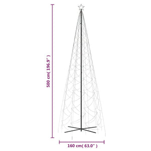 Albero di Natale a Cono Colorato 1400 LED 160x500 cm 343512