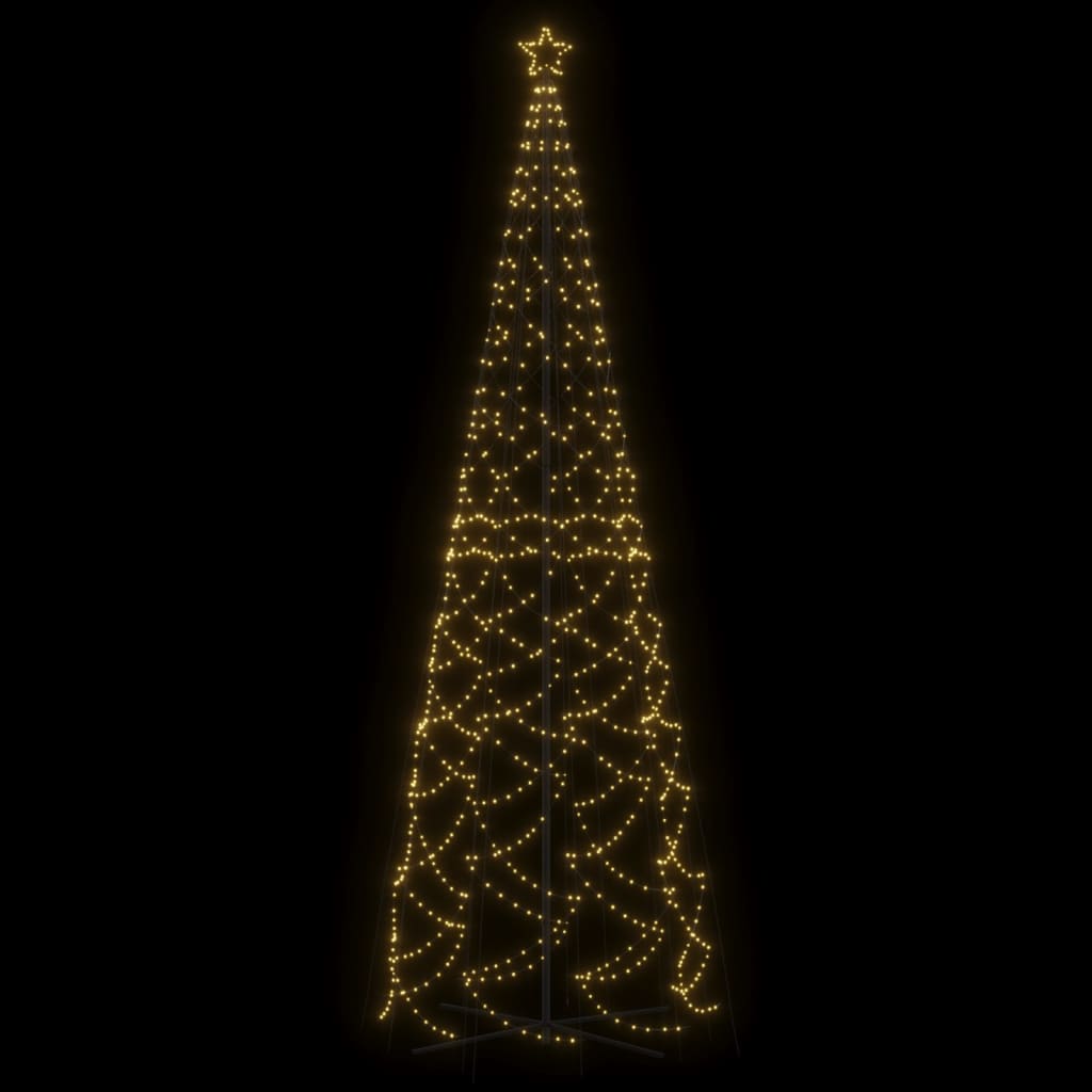 Albero di Natale a Cono Bianco Caldo 1400 LED 160x500 cm 343513