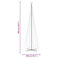 Albero di Natale a Cono Colorato 3000 LED 230x800 cm 343516