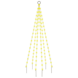 Albero di Natale Pennone Bianco Caldo 108 LED 180 cm