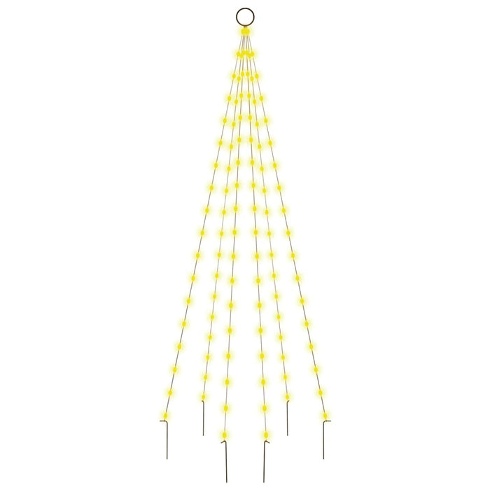 Albero di Natale Pennone Bianco Caldo 108 LED 180 cm