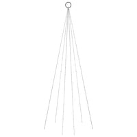 Albero di Natale Pennone Bianco Caldo 108 LED 180 cm