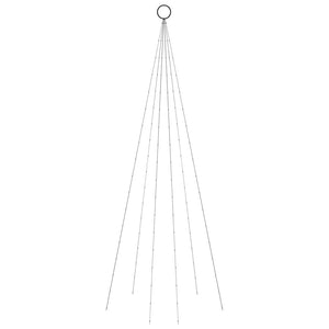 Albero di Natale Pennone Bianco Caldo 108 LED 180 cm