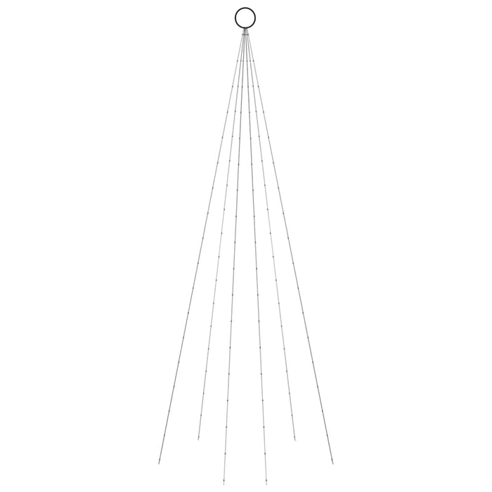 Albero di Natale Pennone Bianco Caldo 108 LED 180 cm